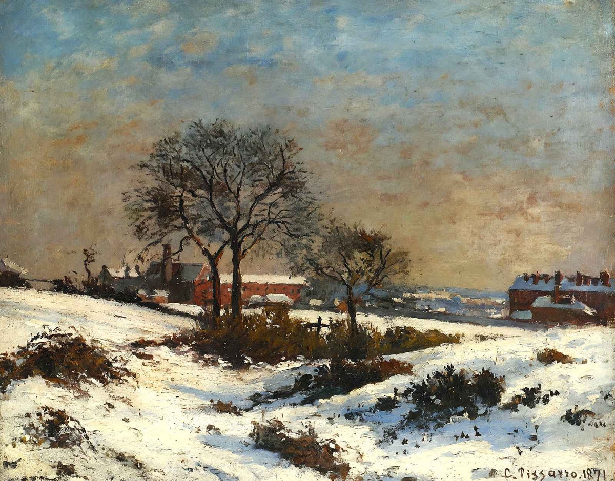 Landscape Under Snow, Upper Norwood Art Print 1871 by Camille Pissarro (6 Sizes)