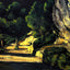 Landscape Art Print 1870 Painting by Paul Cezanne (6 Sizes) - Restored