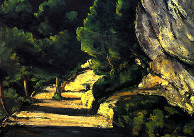 Landscape Art Print 1870 Painting by Paul Cezanne (6 Sizes) - Restored