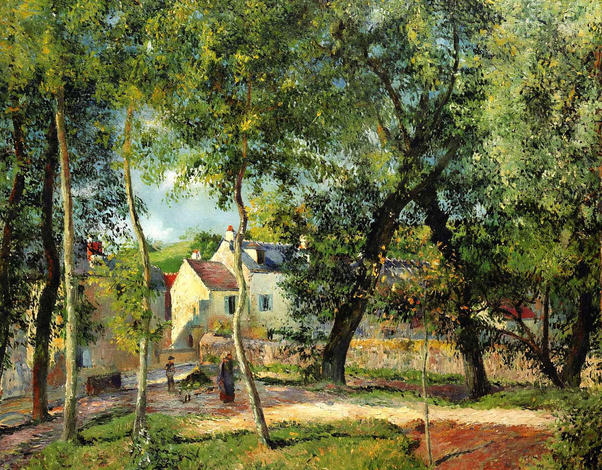 Landscape at Osny Near Watering 1883 by Camille Pissarro Art Print (6 Sizes)