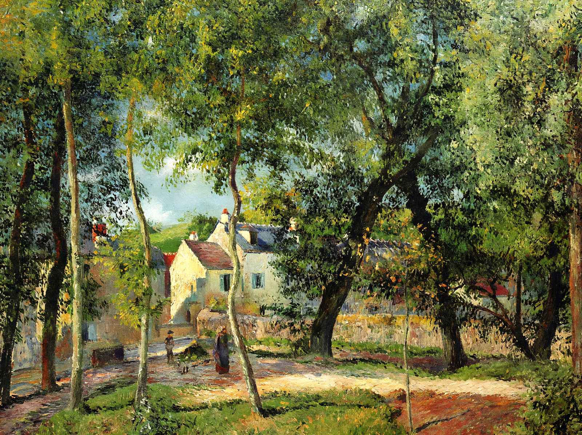 Landscape at Osny Near Watering 1883 by Camille Pissarro Art Print (6 Sizes)