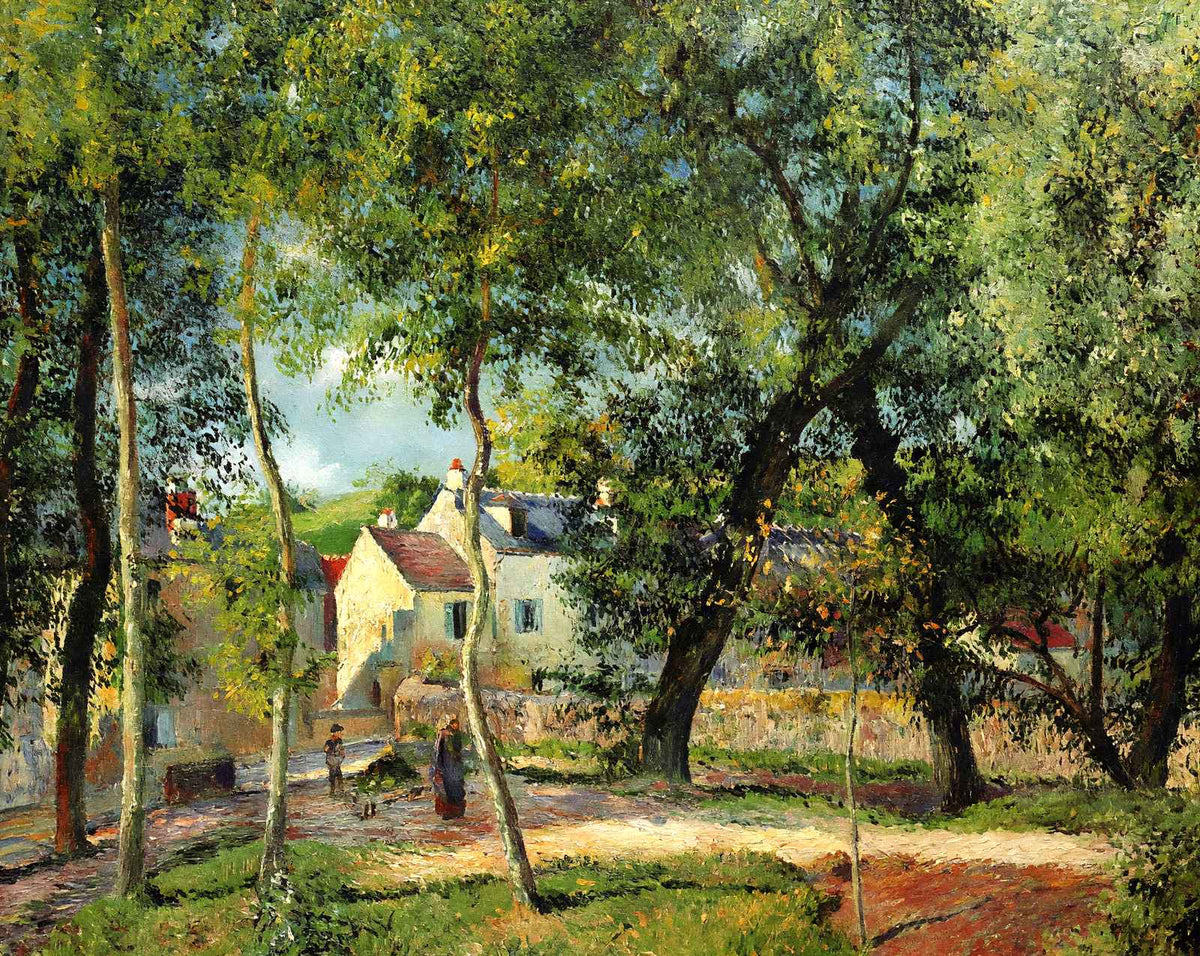 Landscape at Osny Near Watering fine art print by Camille Pissarro (1883)