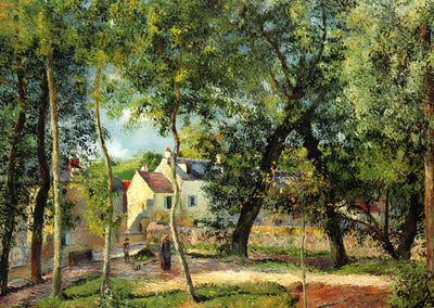 Landscape at Osny Near Watering 1883 by Camille Pissarro Art Print (6 Sizes)