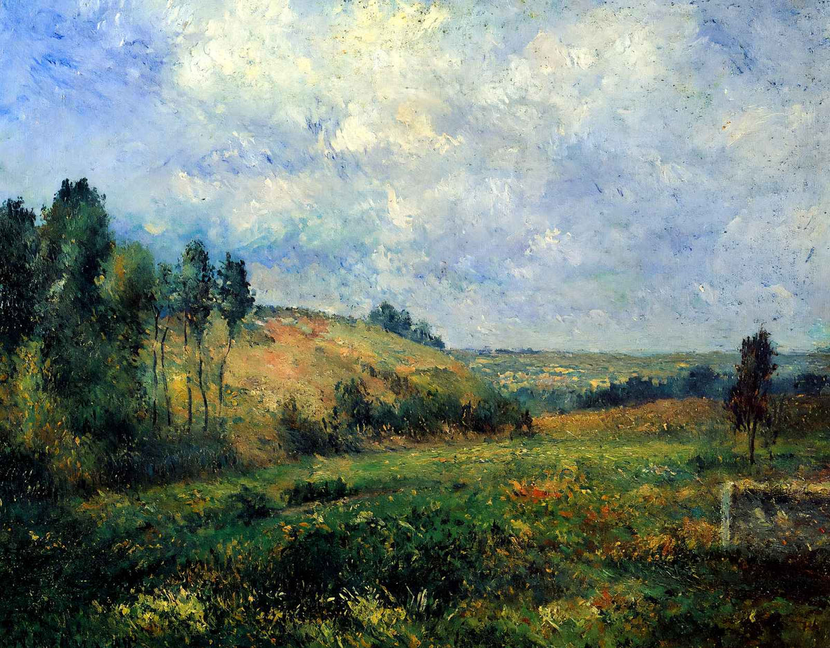 Landscape, Near Pontoise Art Print 1880 Painting by Camille Pissarro (6 Sizes)