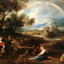 Landscape with a Rainbow painting by Peter Paul Rubens (1635)
