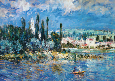 Landscape with Thunderstorm, Vetheuil, 1880 by Claude Monet Art Print (6 Sizes)