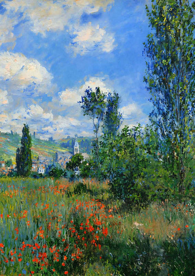 Lane in the Poppy Fields, Ile Saint-Martin Art Print 1880 by Monet (6 Sizes)