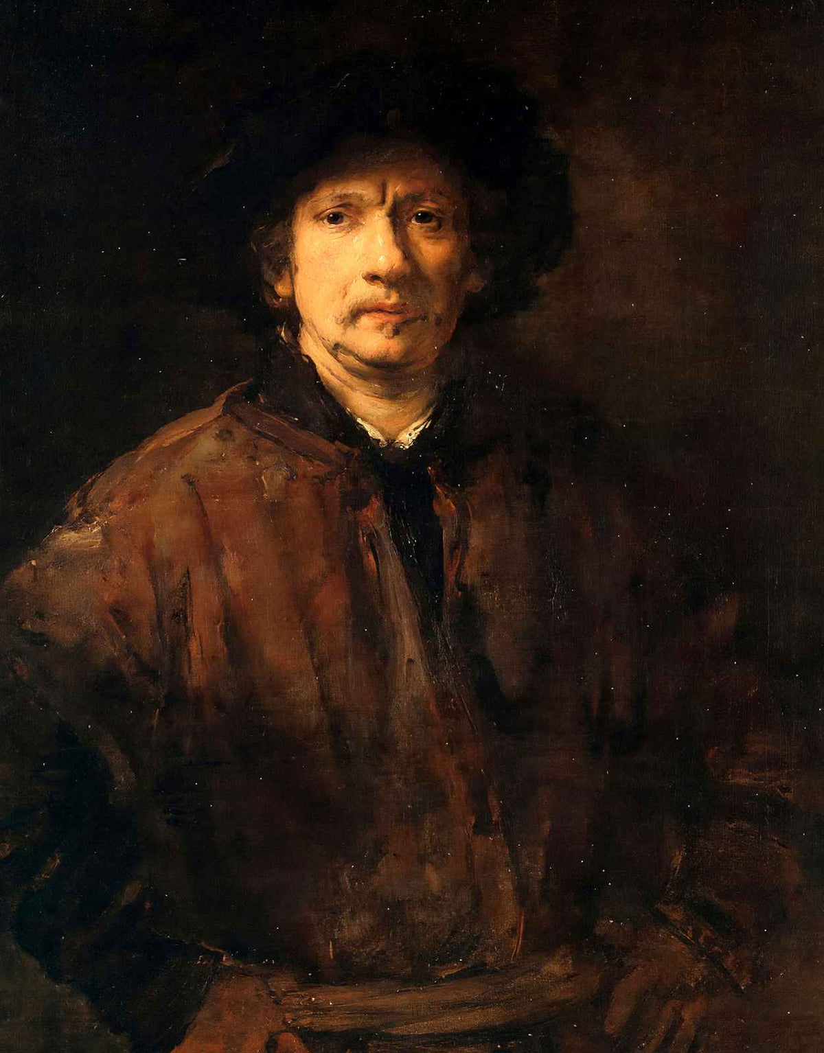 Large Self-Portrait Art Print 1652 Painting by Rembrandt (6 Sizes) - Acid Free