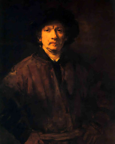 Large Self-Portrait Painting by Rembrandt 8x10" Art Print - Acid Free