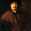 Large Self-Portrait art print by Rembrandt (1652)