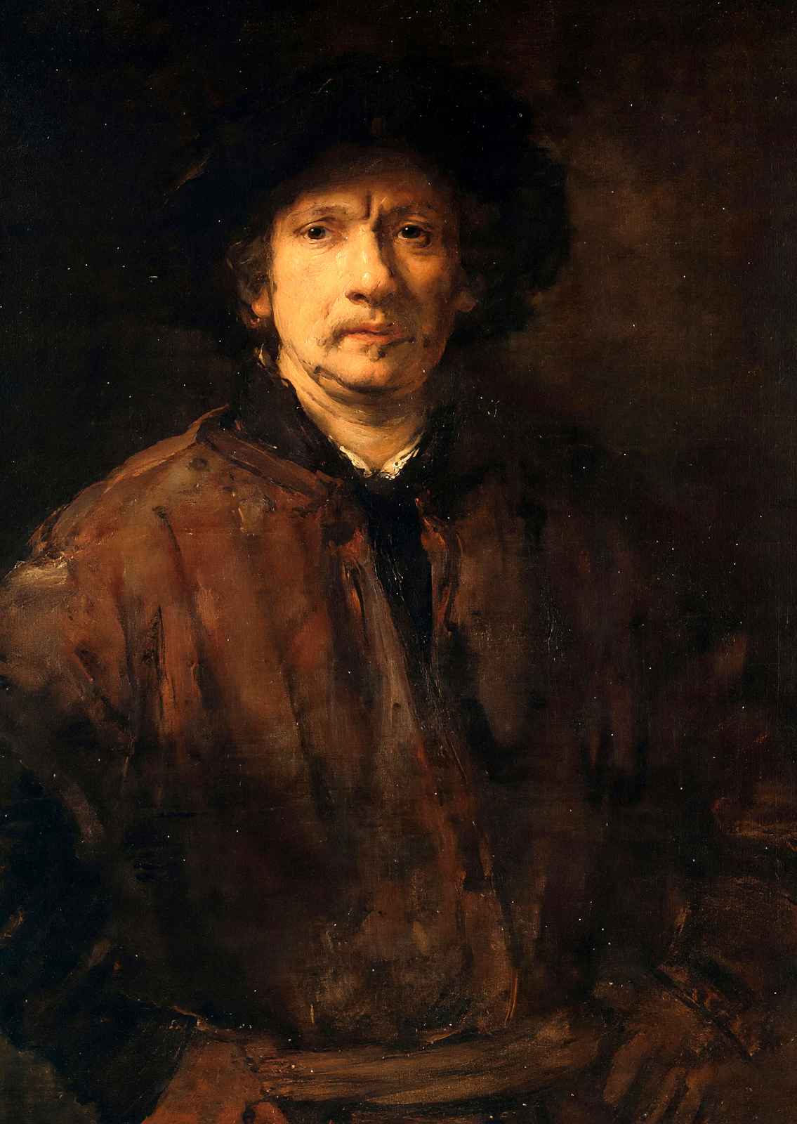 Large Self-Portrait Art Print 1652 Painting by Rembrandt (6 Sizes) - Acid Free