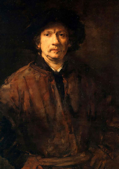 Large Self-Portrait Art Print 1652 Painting by Rembrandt (6 Sizes) - Acid Free