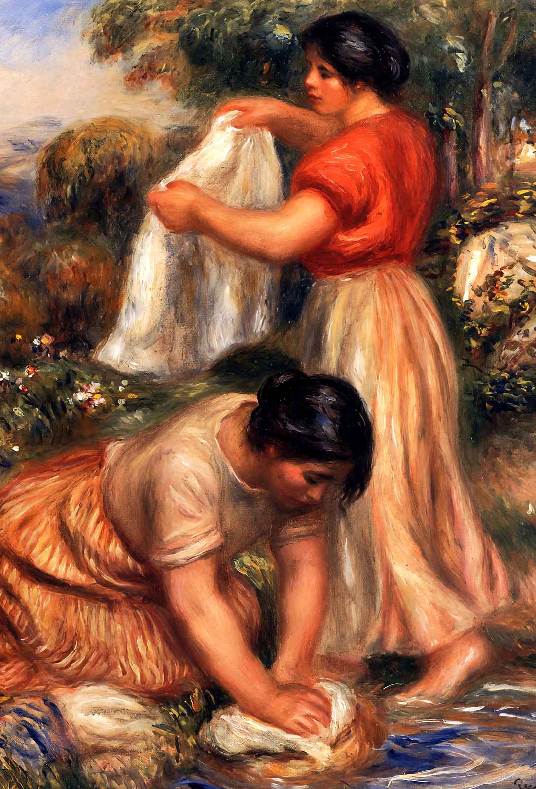 Laundresses Fine Art Print 1912 Painting by Pierre-Auguste Renoir (6 Sizes)