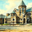 Public Library, Lawrence, Massachusetts in 1905 Art Print (7 Sizes) - Restored