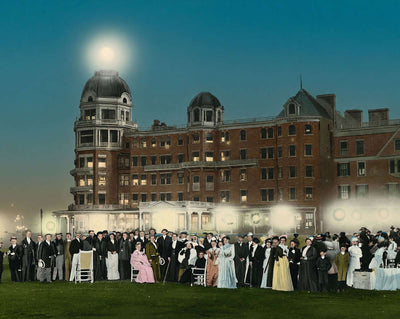 Lawn Fete and Illumination in 1908 vintage print