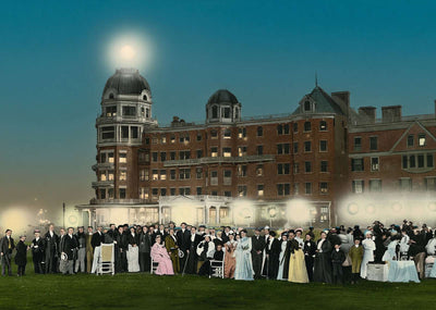 Lawn Fete and Illumination Poland Spring Maine in 1908 Vintage Print