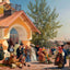 Leaving Church in Pskov Painting by Aleksandr Morozov Art Print (6 Sizes)