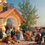 Leaving Church in Pskov painting print by Aleksandr Morozov