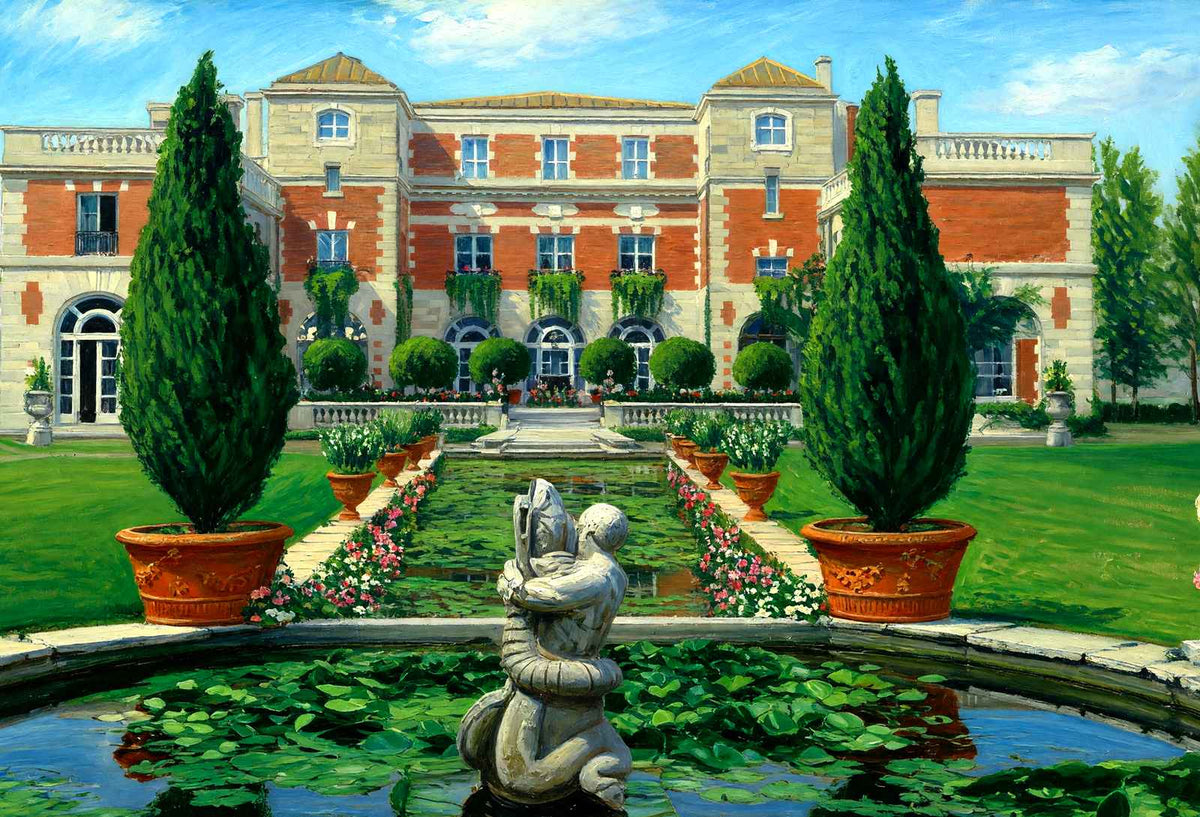 "Bellefontaine" Residence of Giraud Foster, Lenox, MA in 1906 Painting Print