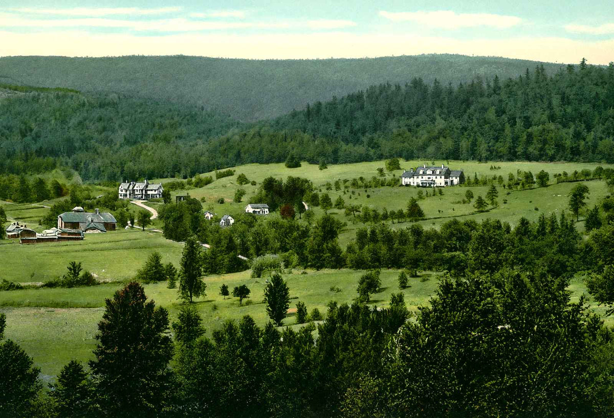 Overlooking Golf Links, Lenox, Massachusetts in 1906 Vintage Print (7 Sizes)