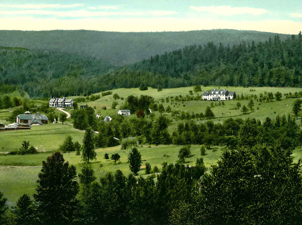 Overlooking Golf Links, Lenox, Massachusetts in 1906 Vintage Print (7 Sizes)