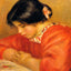 Leontine Reading art print by Pierre-Auguste Renoir (1909)
