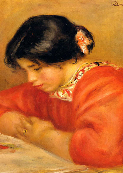 Leontine Reading 1909 Painting by Pierre-Auguste Renoir Art Print (6 Sizes)