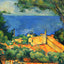 L'Estaque with Red Roofs Art Print 1885 Painting by Paul Cezanne (6 Sizes)