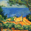 L'Estaque with Red Roofs art print by Paul Cezanne (1885)
