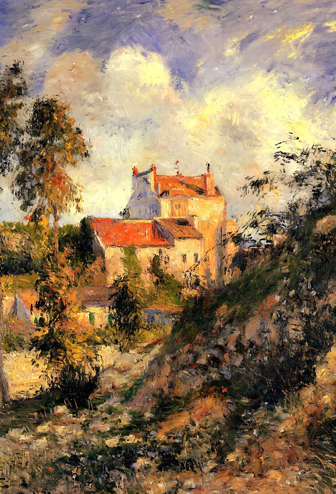 Les Mathurins, Pontoise 1877 Painting by Camille Pissarro Art Print (6 Sizes)
