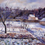 L'Hermitage, Pontoise Snow Effect 1874 by Camille Pissarro Art Print (6 Sizes)