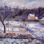 L'Hermitage, Pontoise Snow Effect 1874 by Camille Pissarro Art Print (6 Sizes)