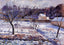 L'Hermitage, Pontoise Snow Effect 1874 by Camille Pissarro Art Print (6 Sizes)