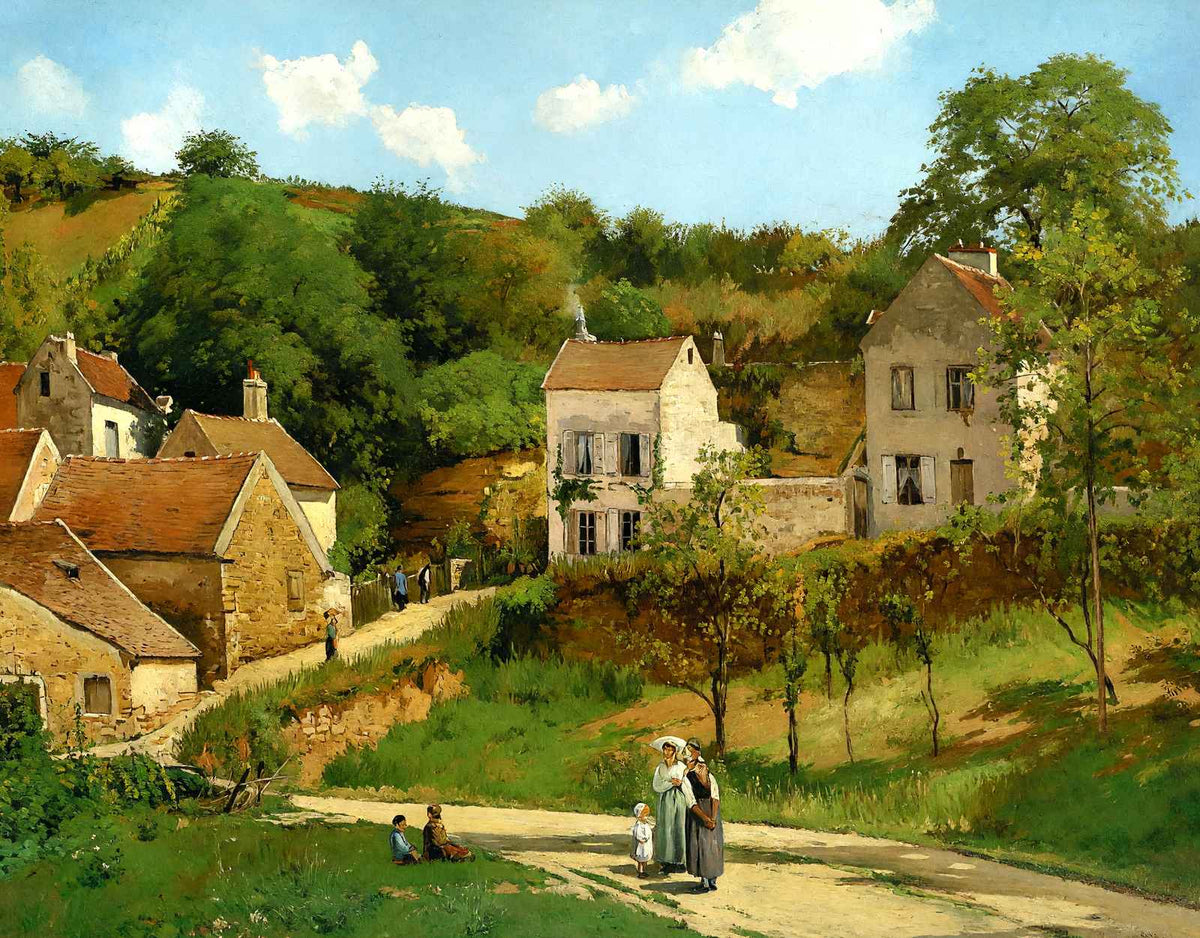 L'Hermitage at Pontoise 1867 by Camille Pissarro Fine Art Print (6 Sizes)