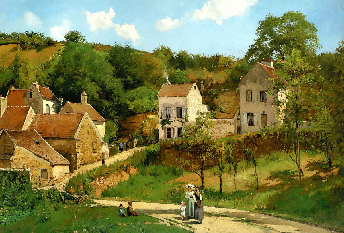 L'Hermitage at Pontoise 1867 by Camille Pissarro Fine Art Print (6 Sizes)