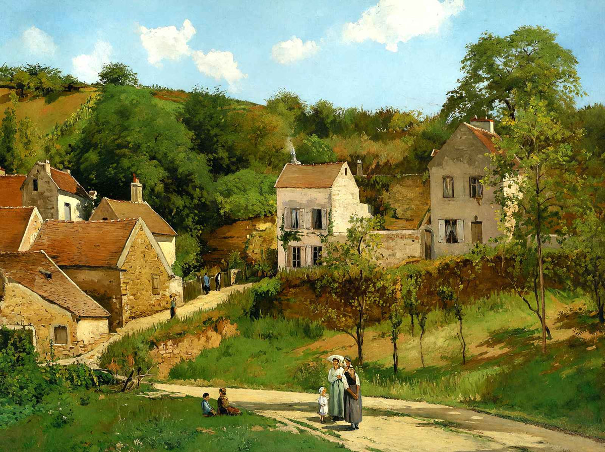 L'Hermitage at Pontoise 1867 by Camille Pissarro Fine Art Print (6 Sizes)