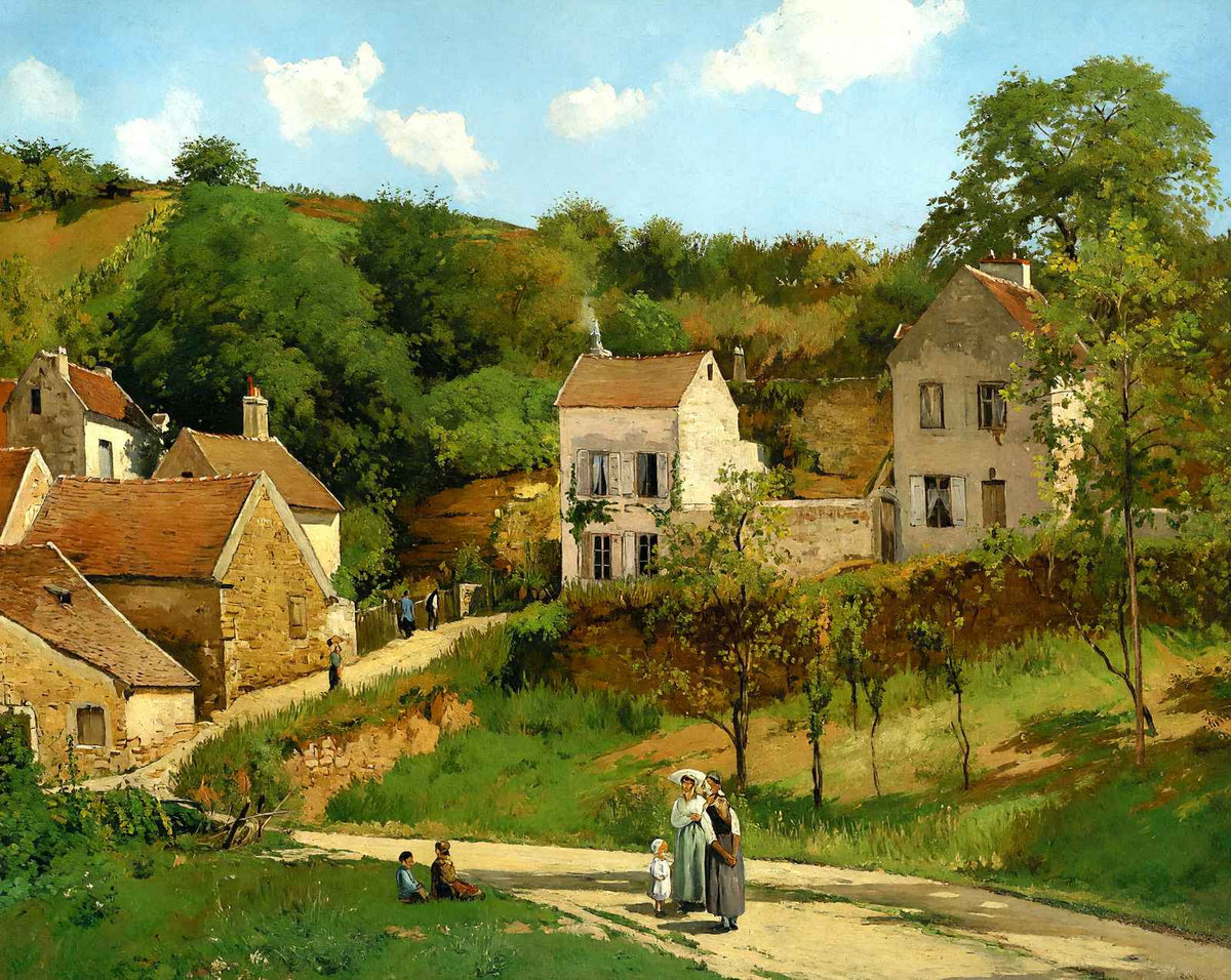 L'Hermitage at Pontoise art print by Camille Pissarro (1867)