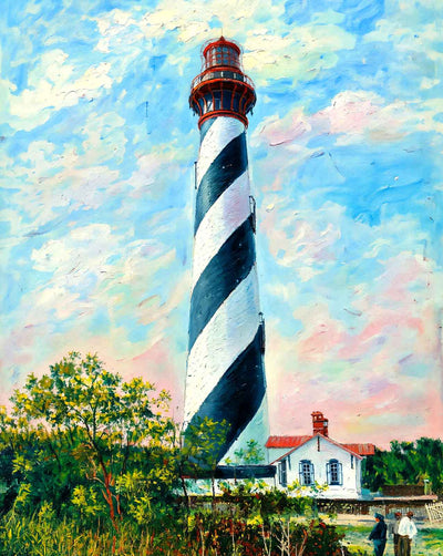Lighthouse on Anastasia Island in 1908 art print