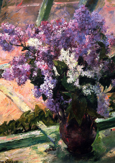 Lilacs in a Window 1880 Painting by Mary Cassatt Art Print (6 Sizes) - Enhanced