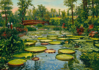 Lily Pond Como Park St Paul in 1906 Art Print (7 Sizes) - Retouched