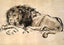 Lion Resting Art Print 1652 Painting by Rembrandt (2 Sizes) - Premium Quality