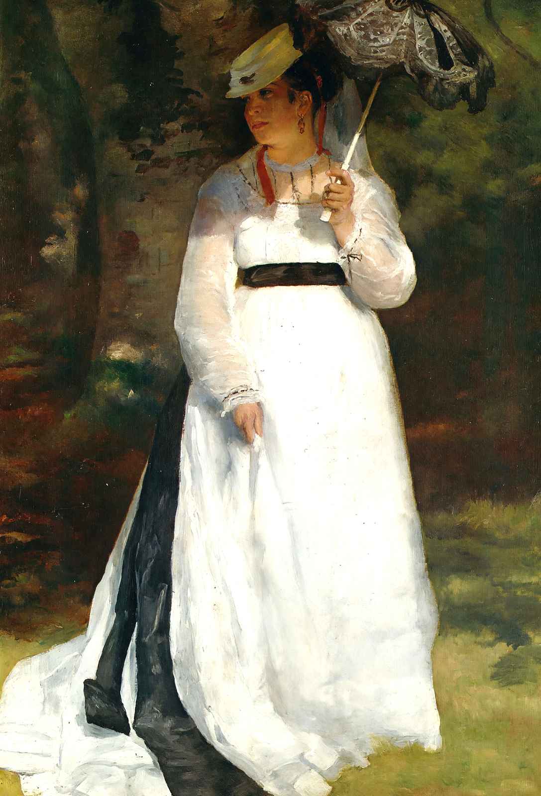 Lise with Umbrella 1867 Painting by Pierre-Auguste Renoir Art Print (6 Sizes)