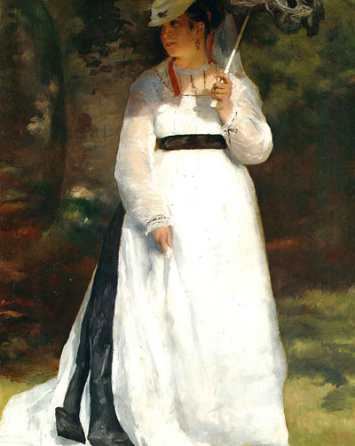 Lise with Umbrella painting print by Pierre-Auguste Renoir (1867)