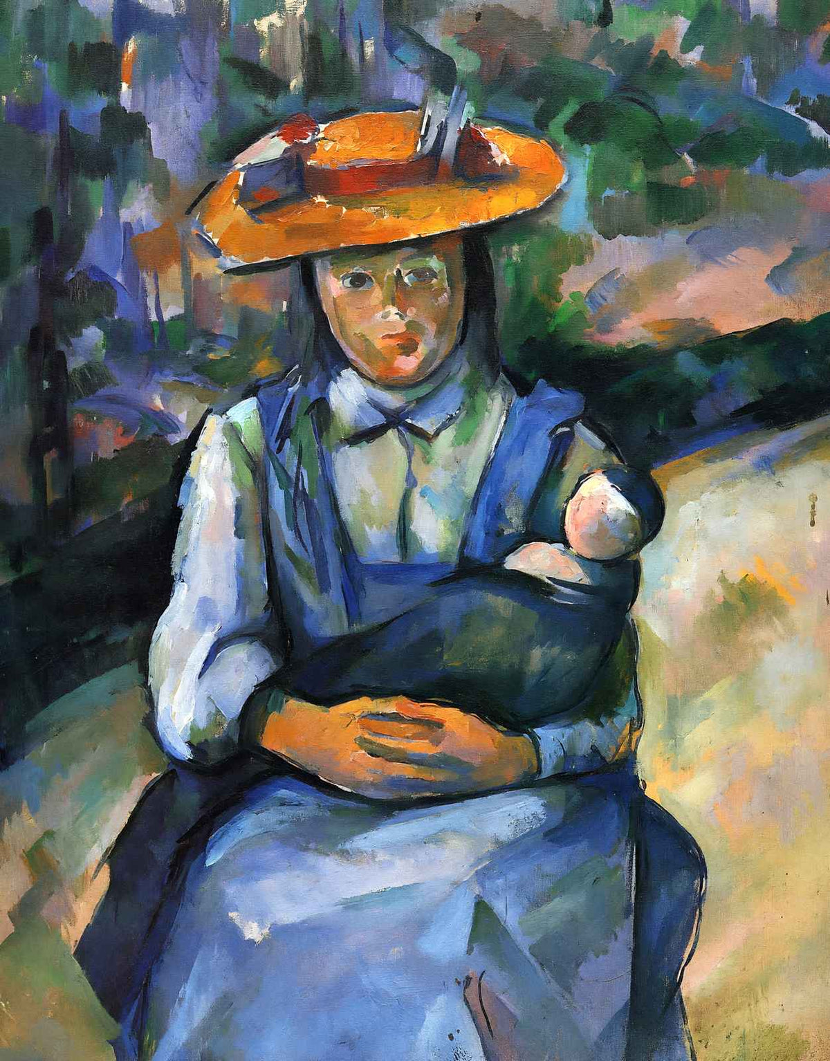 Little Girl with a Doll 1904 Painting by Paul Cezanne Art Print (6 Sizes)