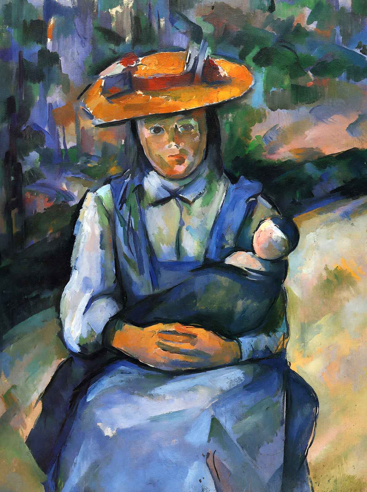 Little Girl with a Doll 1904 Painting by Paul Cezanne Art Print (6 Sizes)
