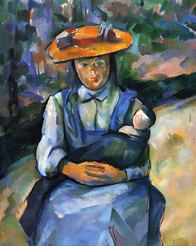 Little Girl with a Doll fine art print by Paul Cezanne (1904)