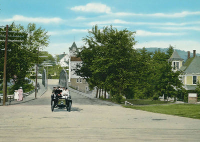 Railroad Square Littleton NH in 1907 Vintage Print (7 Sizes) - Premium Quality