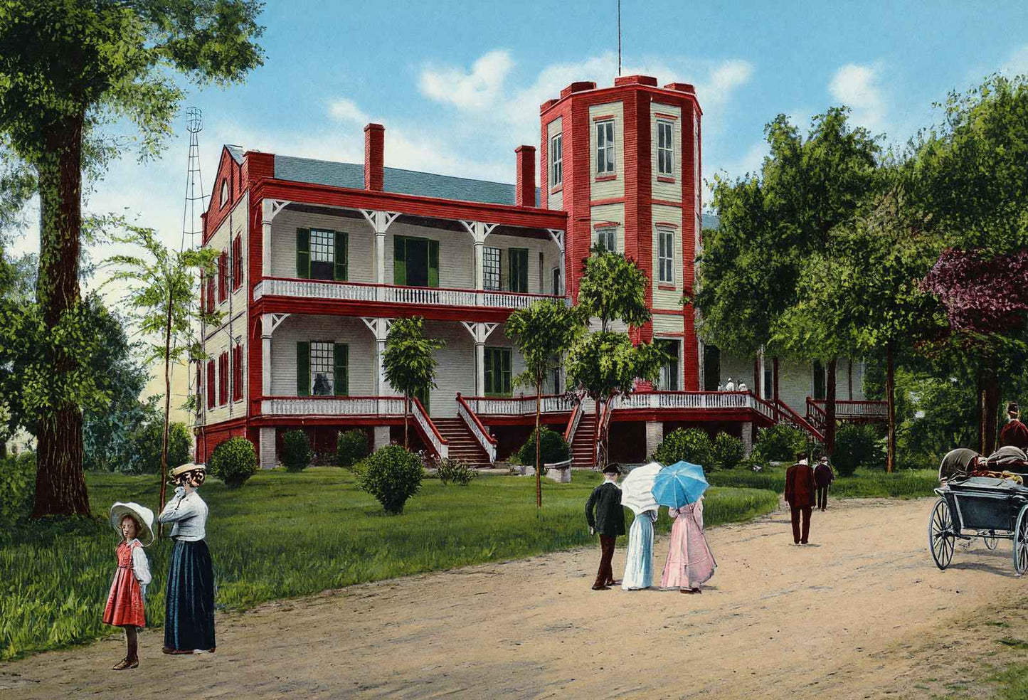 City Park Little Rock AR Vintage Print (7 Sizes) - Premium Quality