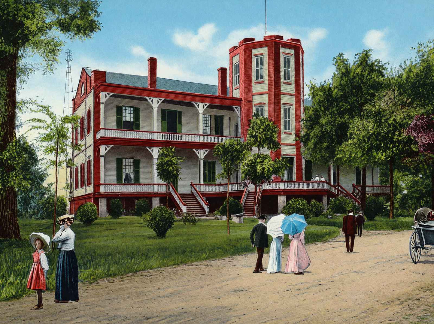 City Park Little Rock AR Vintage Print (7 Sizes) - Premium Quality