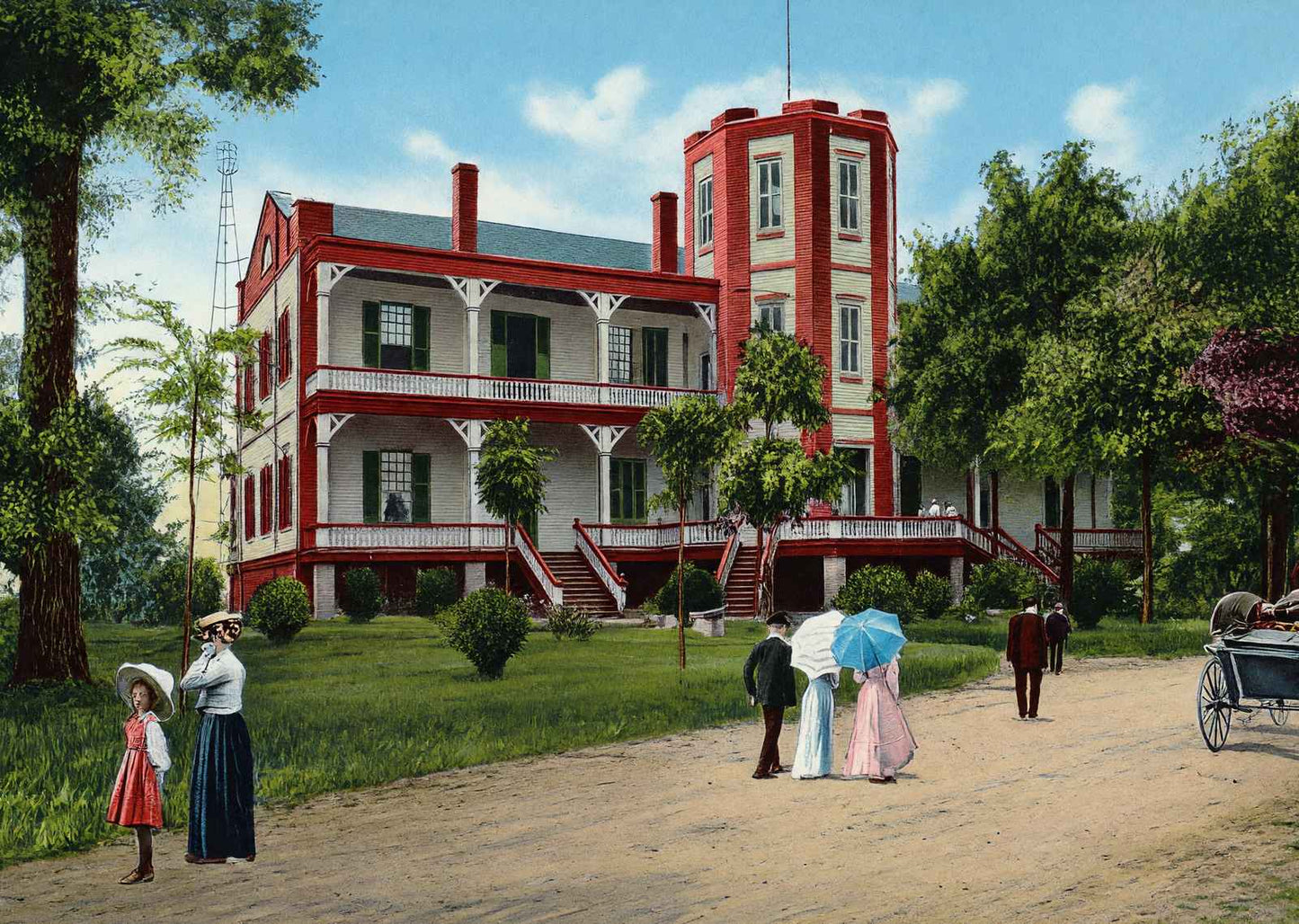 City Park Little Rock AR Vintage Print (7 Sizes) - Premium Quality